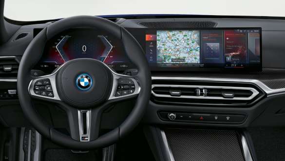 BMW Live Cockpit Professional with BMW Curved Display BMW i4 M50 G26 2021 BMW Live Cockpit Professional with BMW Curved Display BMW i4 M50 G26 2021 interior cockpit