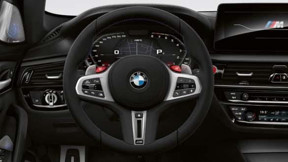 M leather steering wheel BMW M5 Competition with M Servotronic F90 2020 M leather steering wheel BMW M5 Competition with M Servotronic F90 LCI Facelift 2020 cockpit