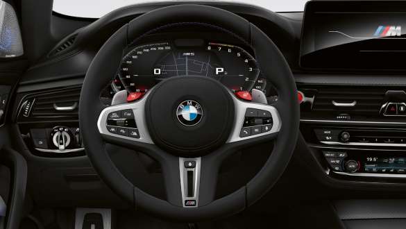 M leather steering wheel BMW M5 Competition F90 2020 M leather steering wheel BMW M5 Competition F90 LCI Facelift 2020 cockpit