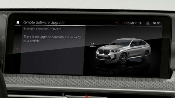 Remote Software Upgrade BMW X4 M Models F98 G02 LCI Facelift 2021 BMW X4 M Models F98 G02 LCI 2021 Facelift Remote Software Upgrade Controal Display