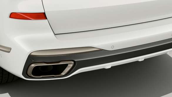 BMW X7 M Automobile with M Sport exhaust system G07 2019 BMW X7 M Automobile with M Sport exhaust system G07 2019 close-up rear