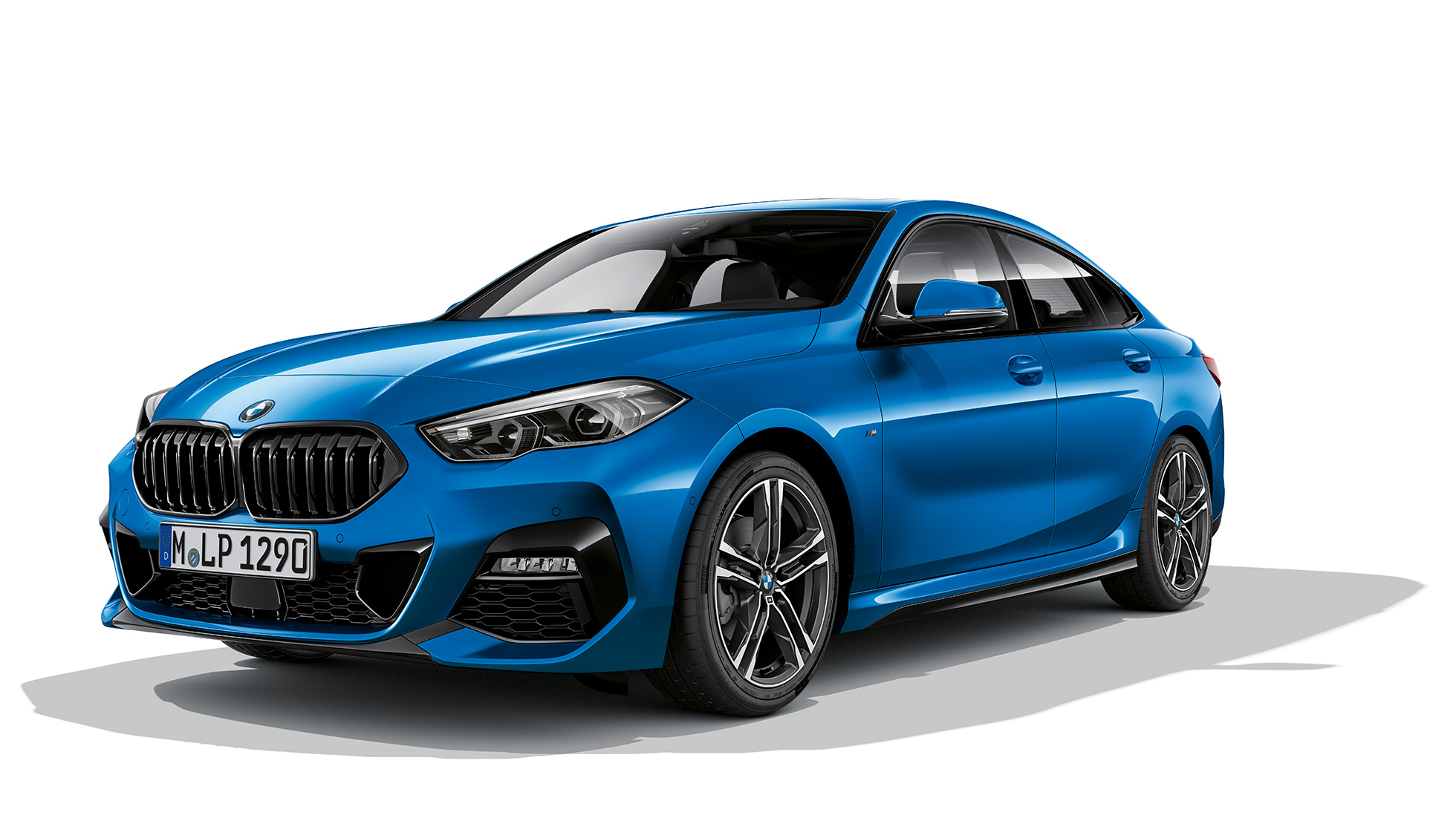 M light alloy wheels BMW 2 Series Gran Coupé Model M Sport F44 M light alloy wheels BMW 2 Series Gran Coupé M Sport Misano Blue metallic F44 three-quarter front view