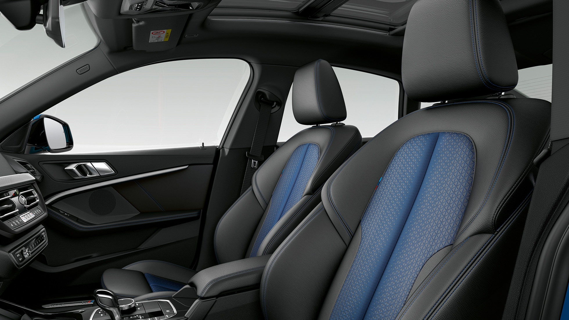 Sports seats in 'Trigon' Sensatec Black BMW 2 Series Gran Coupé Model M Sport F44 Sports seats in 'Trigon' Sensatec Black BMW 2 Series Gran Coupé Model M Sport F44 interior