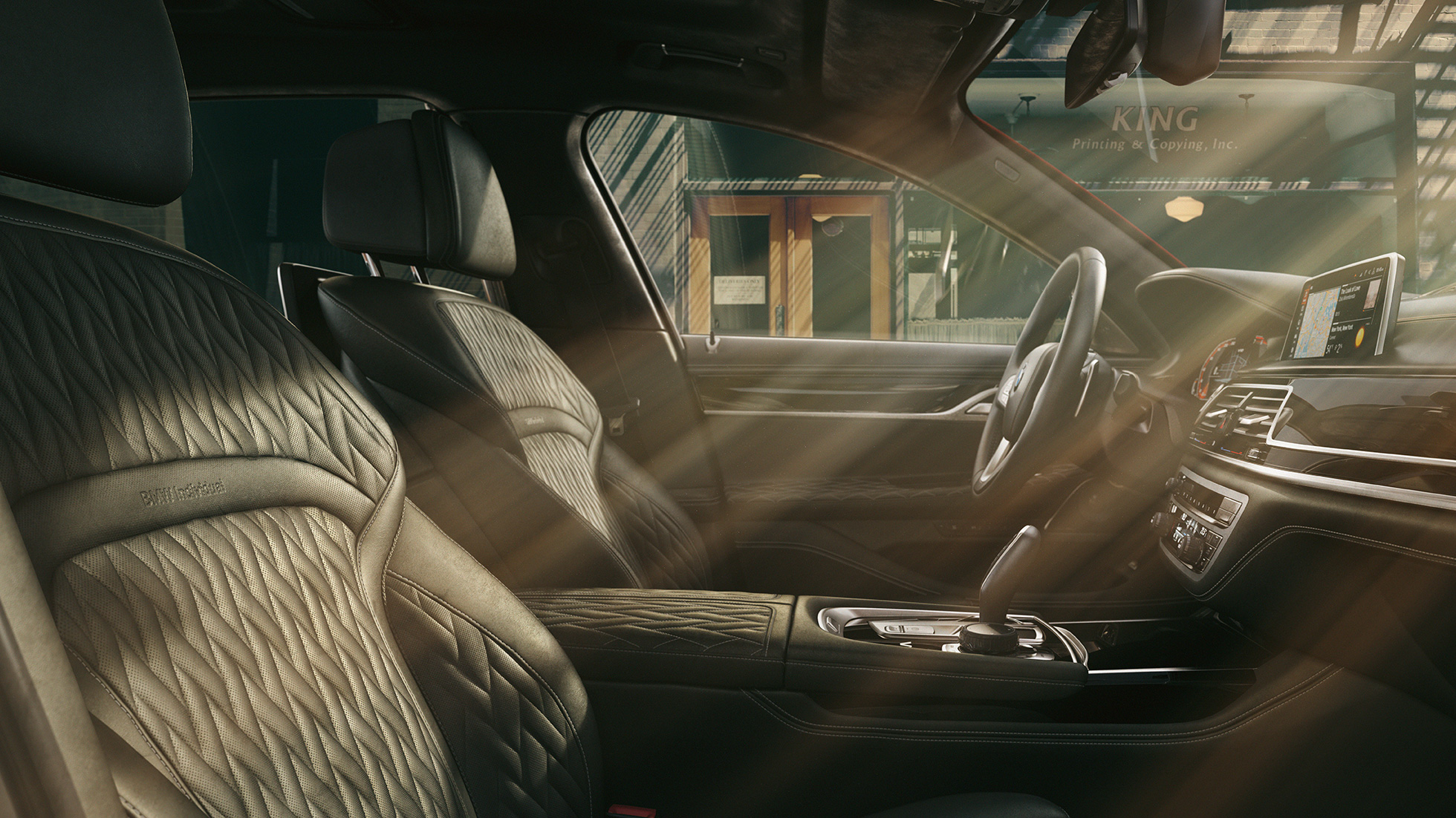 BMW Individual 7 Series Sedan G11 high-quality interior BMW Individual 7 Series Sedan G11 high-quality interior in black