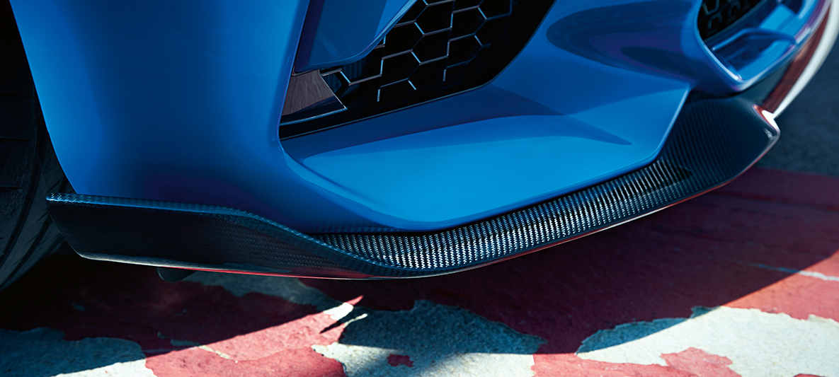 Front splitter BMW M2 CS F87 Front splitter BMW M2 CS F87 Misano Blue metallic detail view