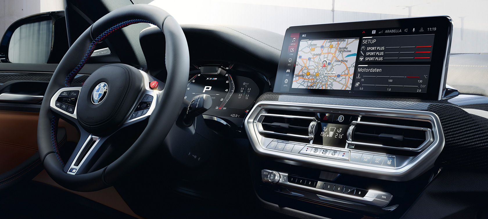 BMW X3 M Competition F97 LCI Facelift 2021 cockpit Control Display BMW X3 M Competition F97 LCI Facelift 2021 cockpit Control Display