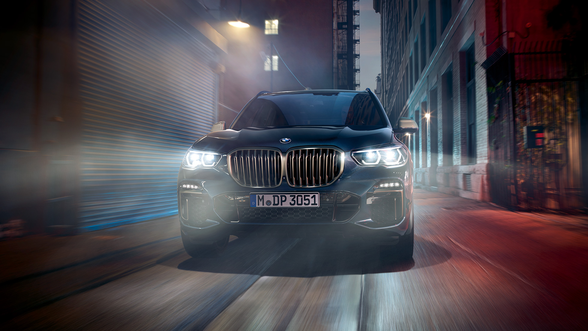 BMW kidney grille BMW X5 M50i BMW kidney grille in Cerium Grey BMW X5 M50i Carbon black metallic front view