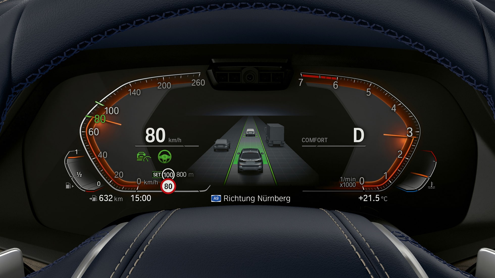 Driving Assitant Plus & Parking Assistant Plus SUV G07 Driving Assitant Plus & Parking Assistant Plus: close-up of the instrument panel SUV G07