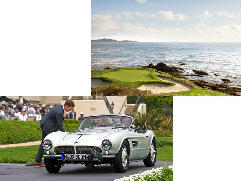 This particular BMW 507 has once been owned by Elvis Presley. Now it makes elegant appearances at the Pebble Beach Concours d’Elegance.