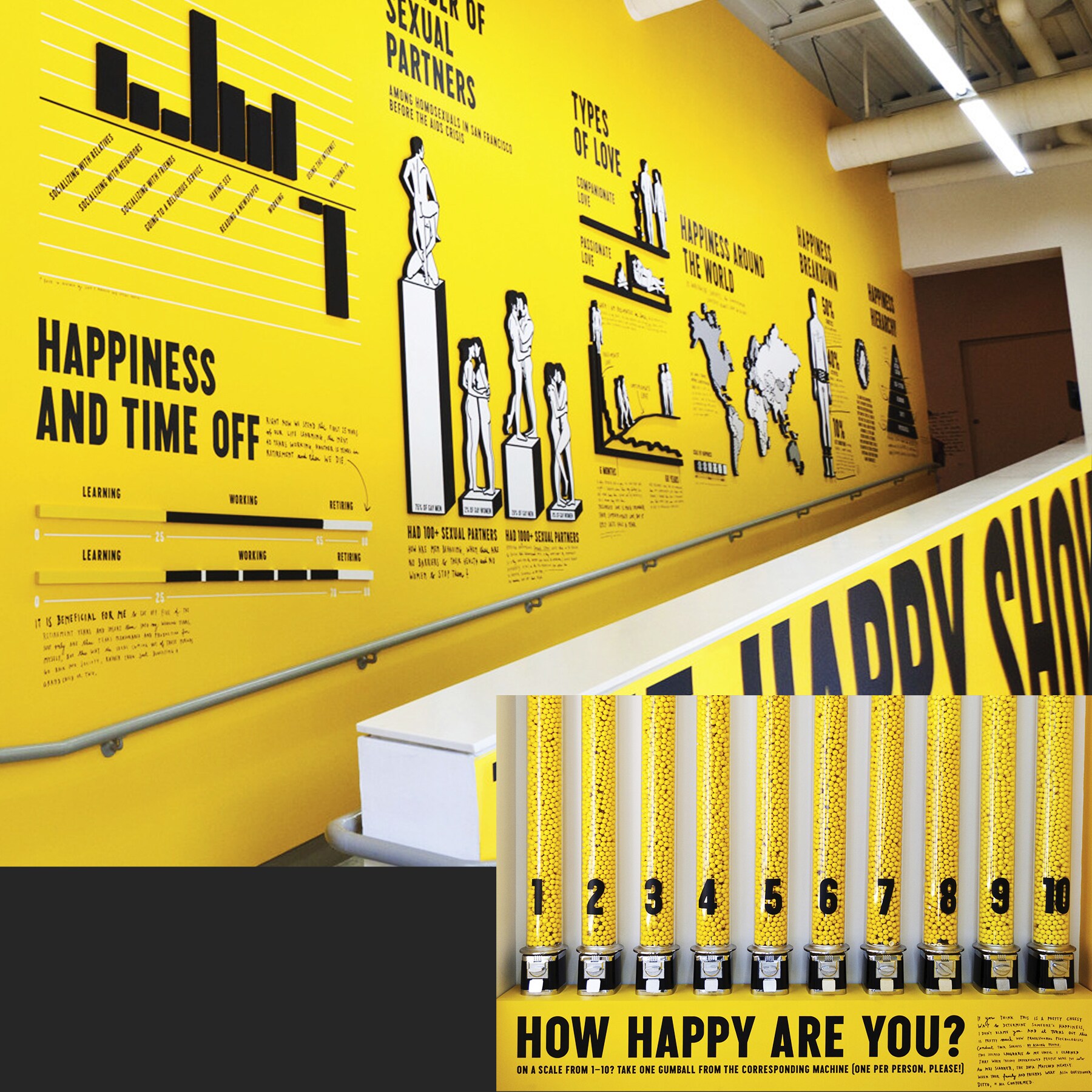 L'exposition « The Happy Show » permet aux visiteurs de déambuler dans l'esprit de Stefan Sagmeister.