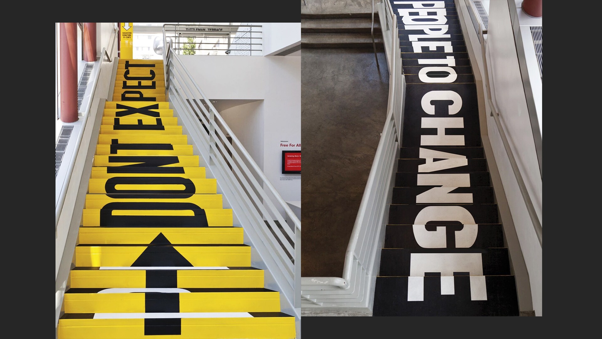 « Don’t expect people to change » – Image de Sagmeister tirée de l'exposition « The Happy Show ».
