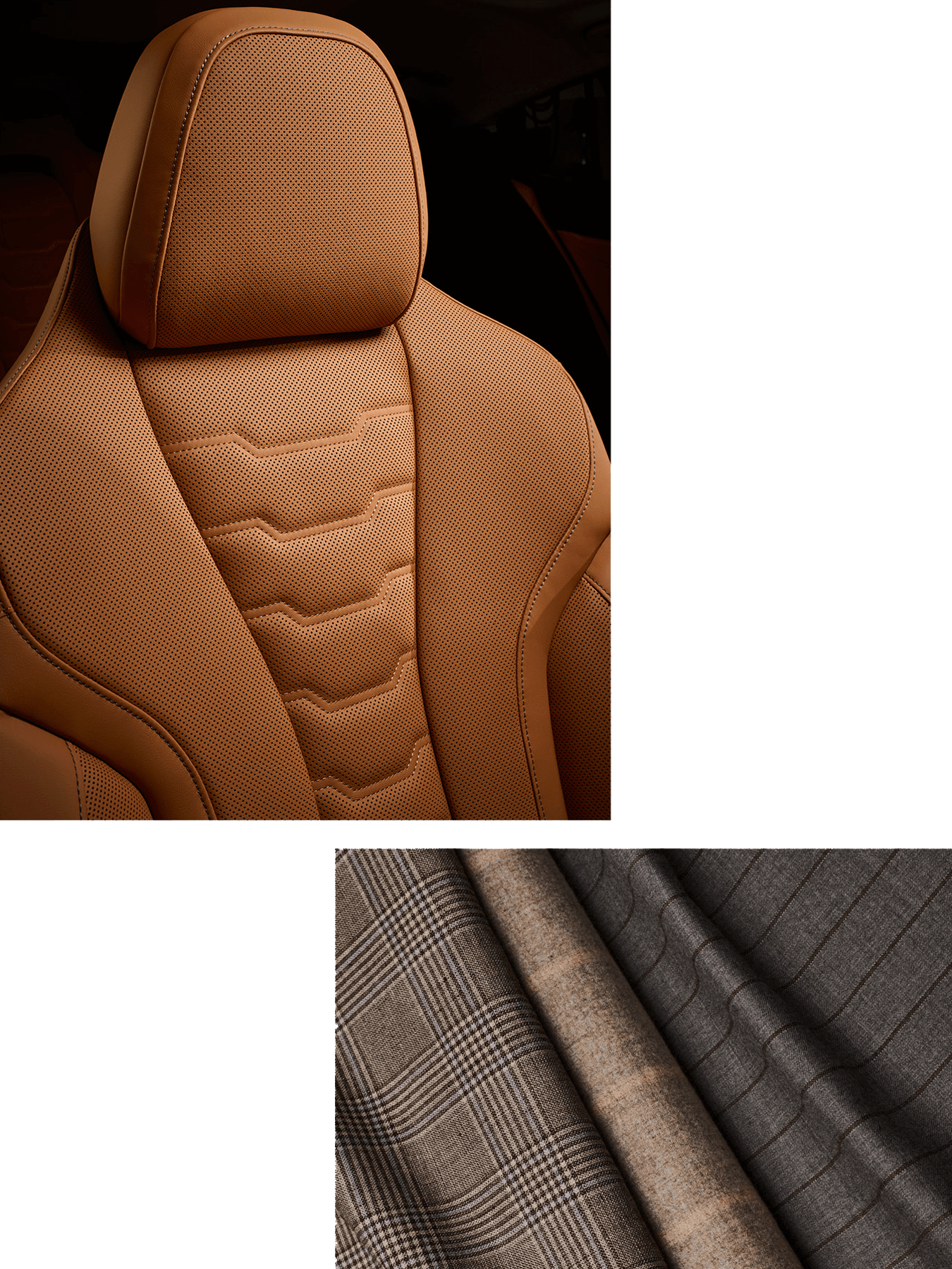 Seat Covers - perforated alcantara and eco leather - orange