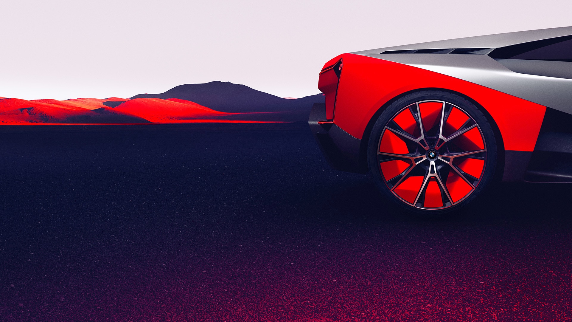 La BMW Vision M NEXT se distingue avant tout par sa couleur. La nuance Thrilling Orange marque un lien avec une création BMW plus ancienne…