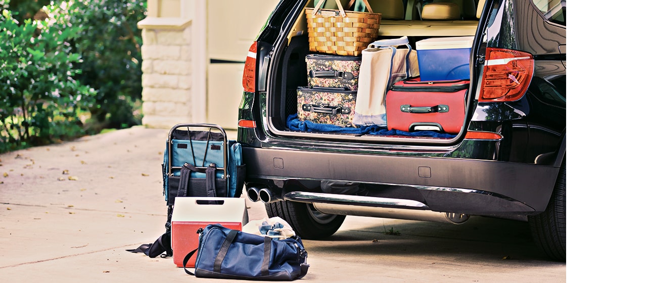 Loading the boot for holiday