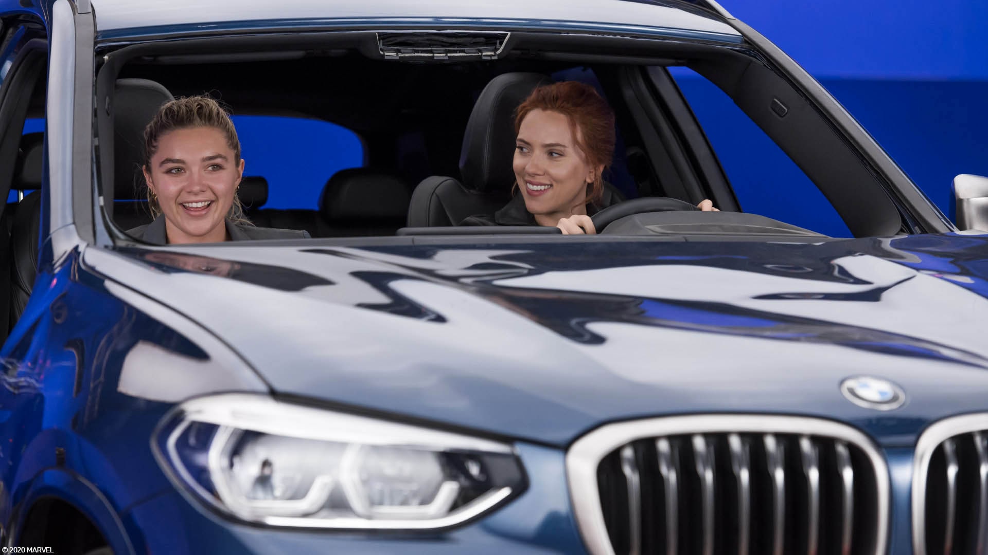 black widow film marvel scarlett johansson stunts bmw film stunt auto bluescreen Black Widow Stunt BMW 