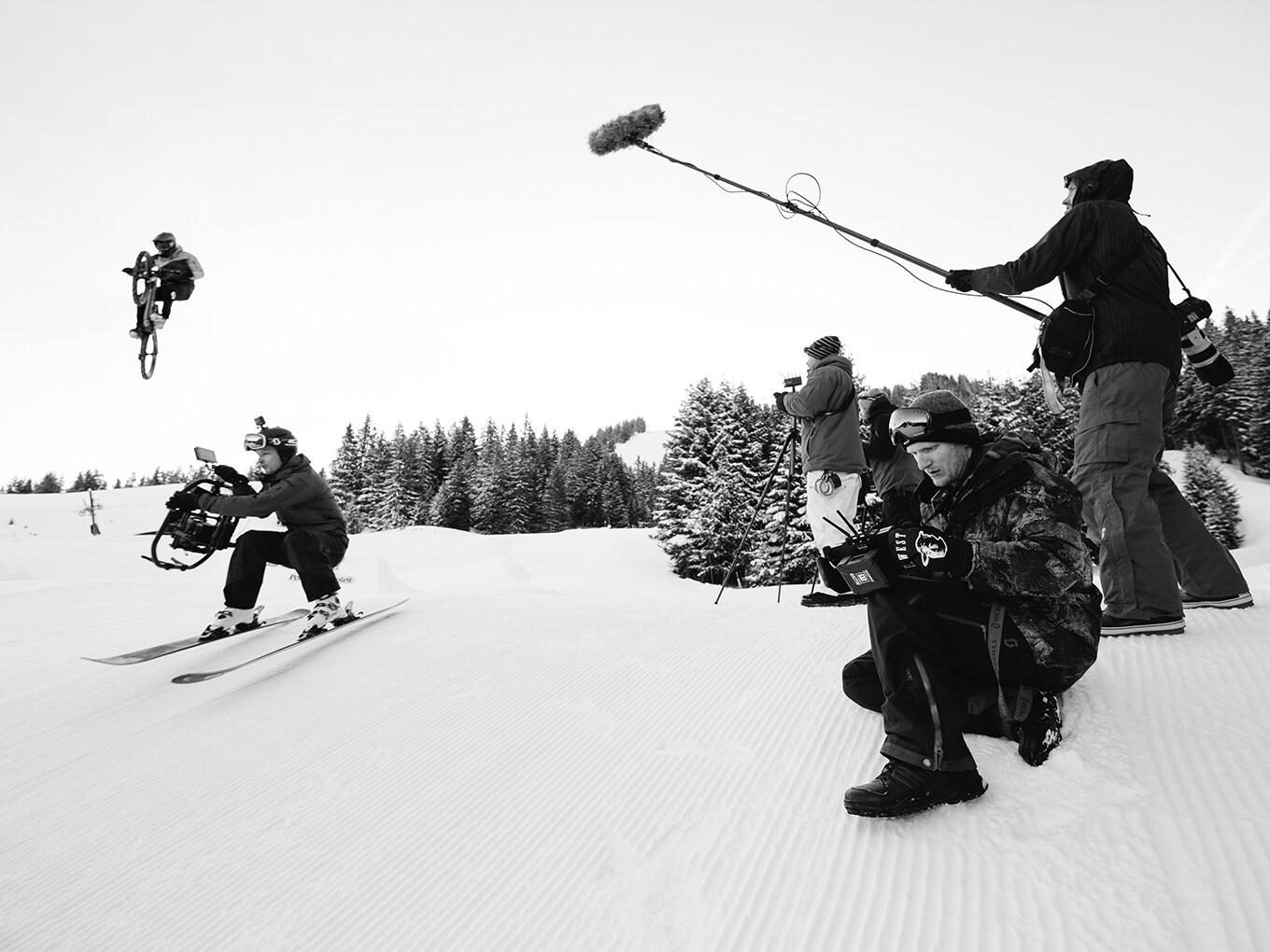 Director Andi Tillmann and Vincent Tupin in Chatel