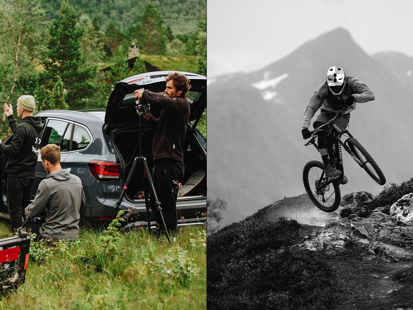 Martin Söderström and Andi Tillmann discussing the next steps on the ConneXion film shoot while Toni and Michi are getting ready.