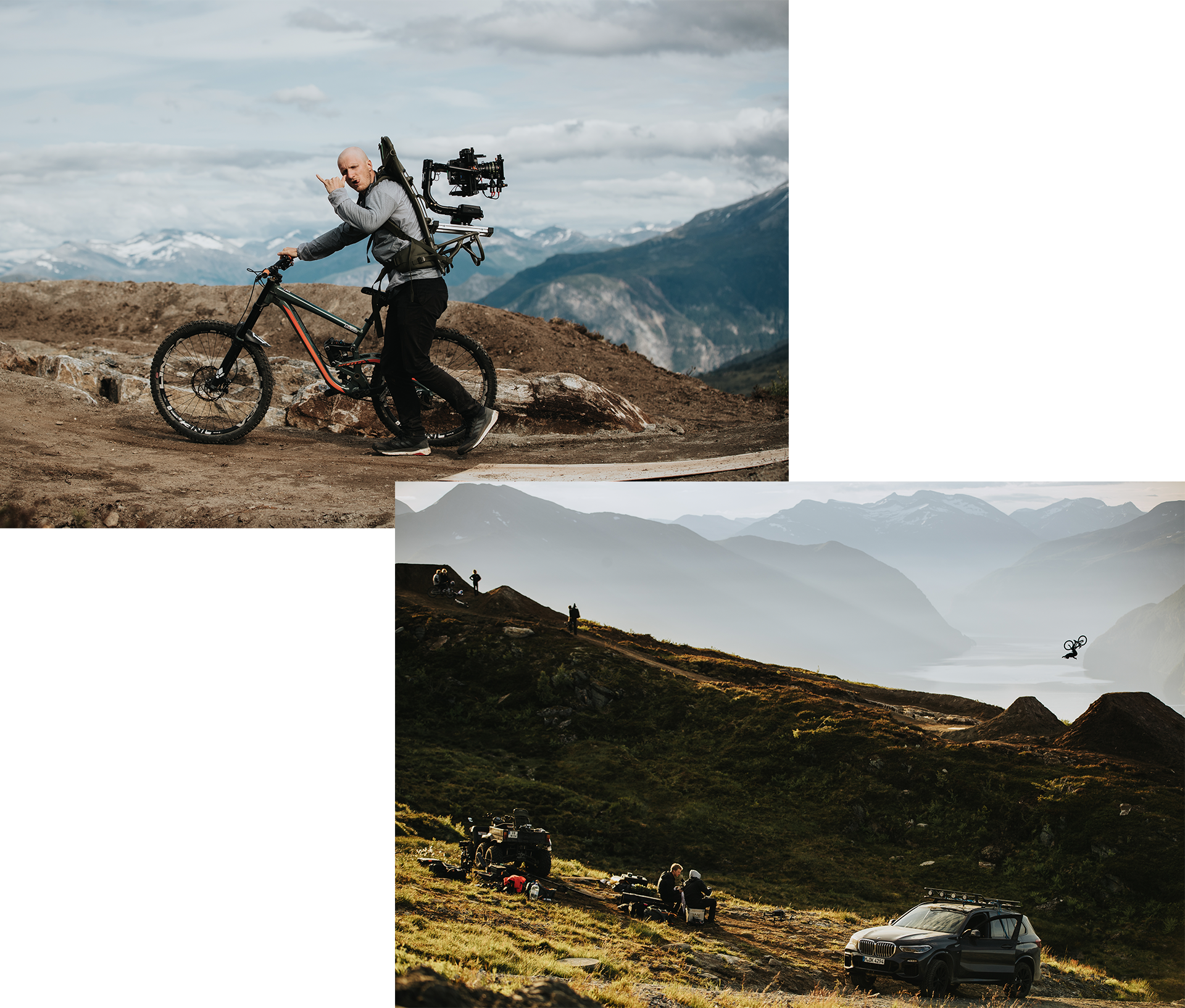 Andi Tillmann with a cutting edge camera setup in Norway