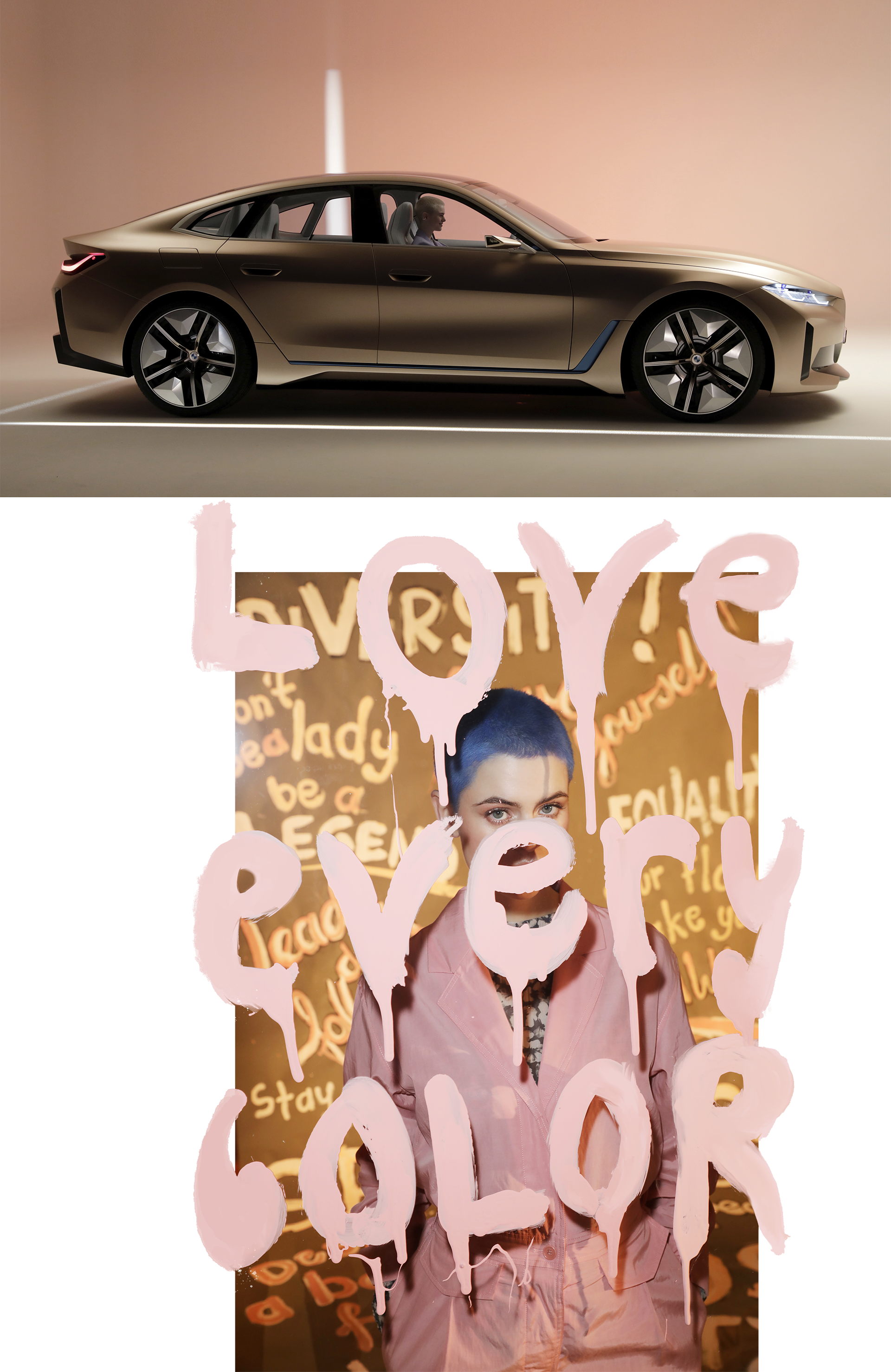 Model Cajsa Wessberg BMW Concept i4