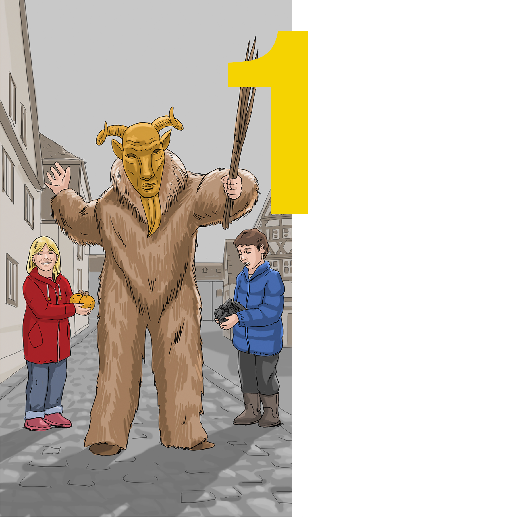 Illustrazione tradizioni del Natale in Germania
