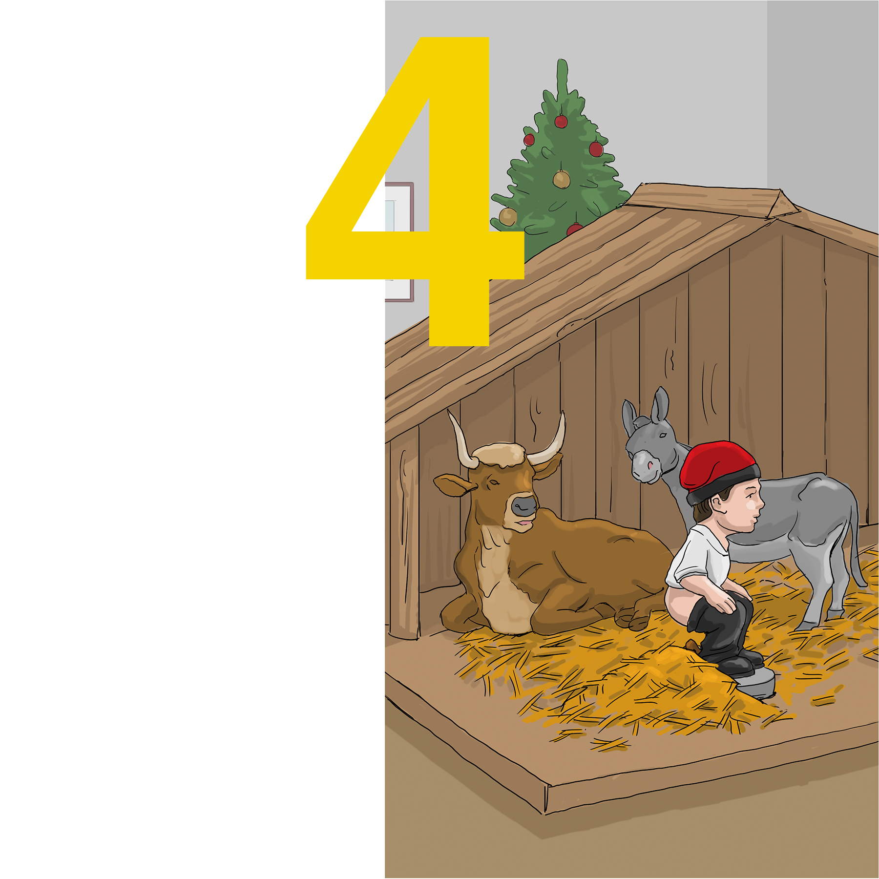 Illustrazione tradizioni del Natale in Spagna