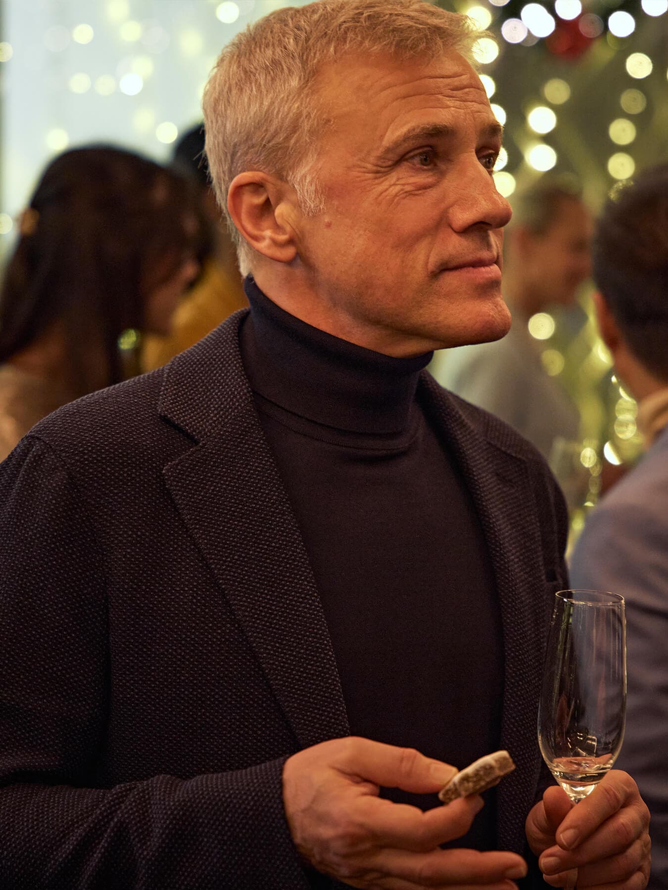 Oscar-Preisträger Christoph Waltz, bekannt aus Filmen wie „Django Unchained“ und „James Bond 007“, auf der BMW Weihnachtsfeier