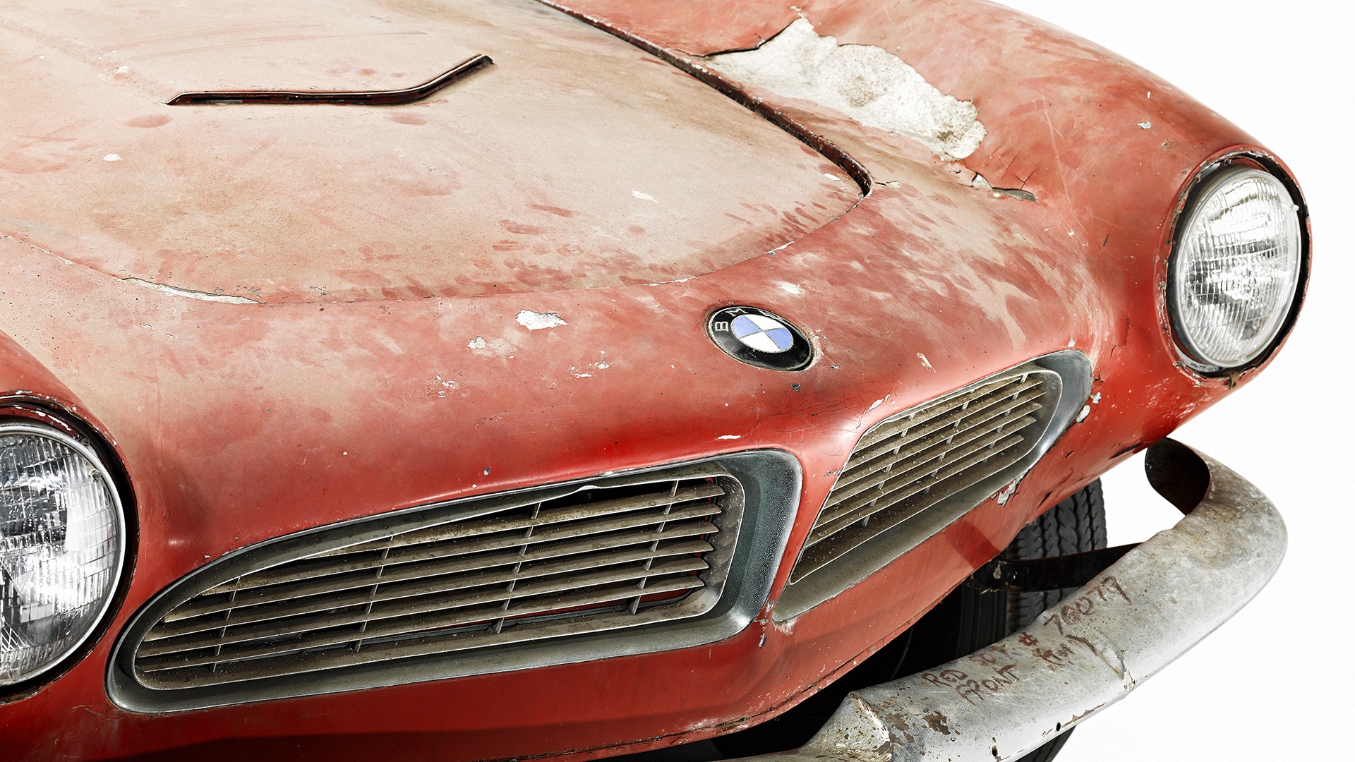 BMW 507 vista frontal antes de restaurar