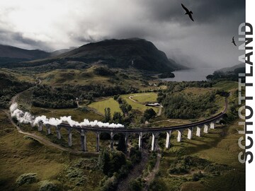 Abenteuerliche Zugstrecke in Schottland