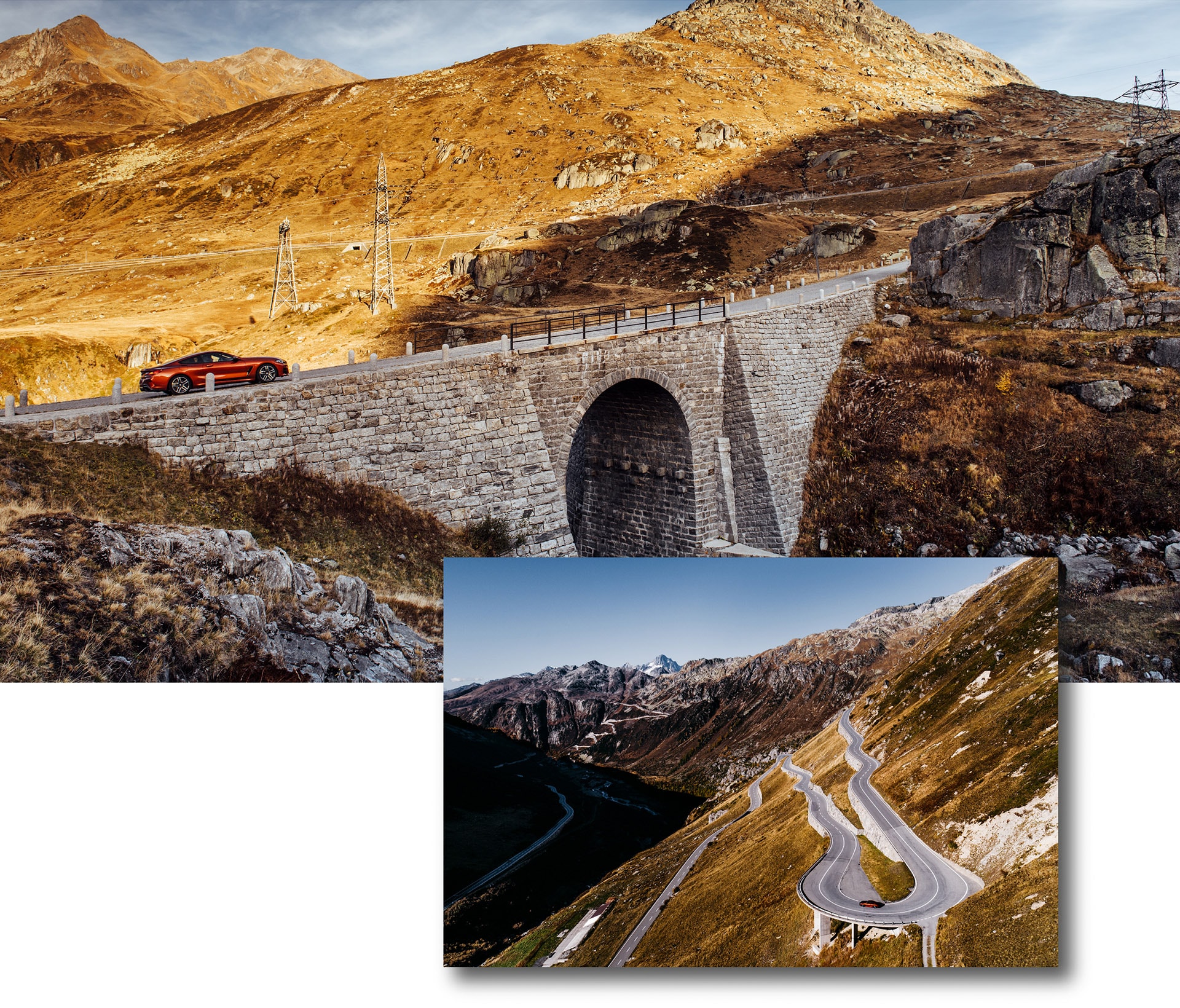 Grand tour de Suisse le coupé BMW Série 8 Tremola Col des alpes suisses