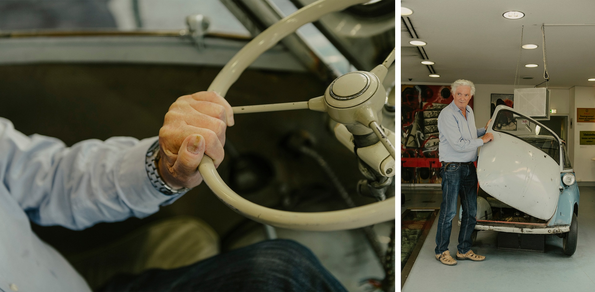 Un viaggio nel passato: Klaus-Günter Jacobi mantiene vivo il ricordo della rocambolesca fuga con Isetta lavorando come guida al Museo del muro di Berlino.