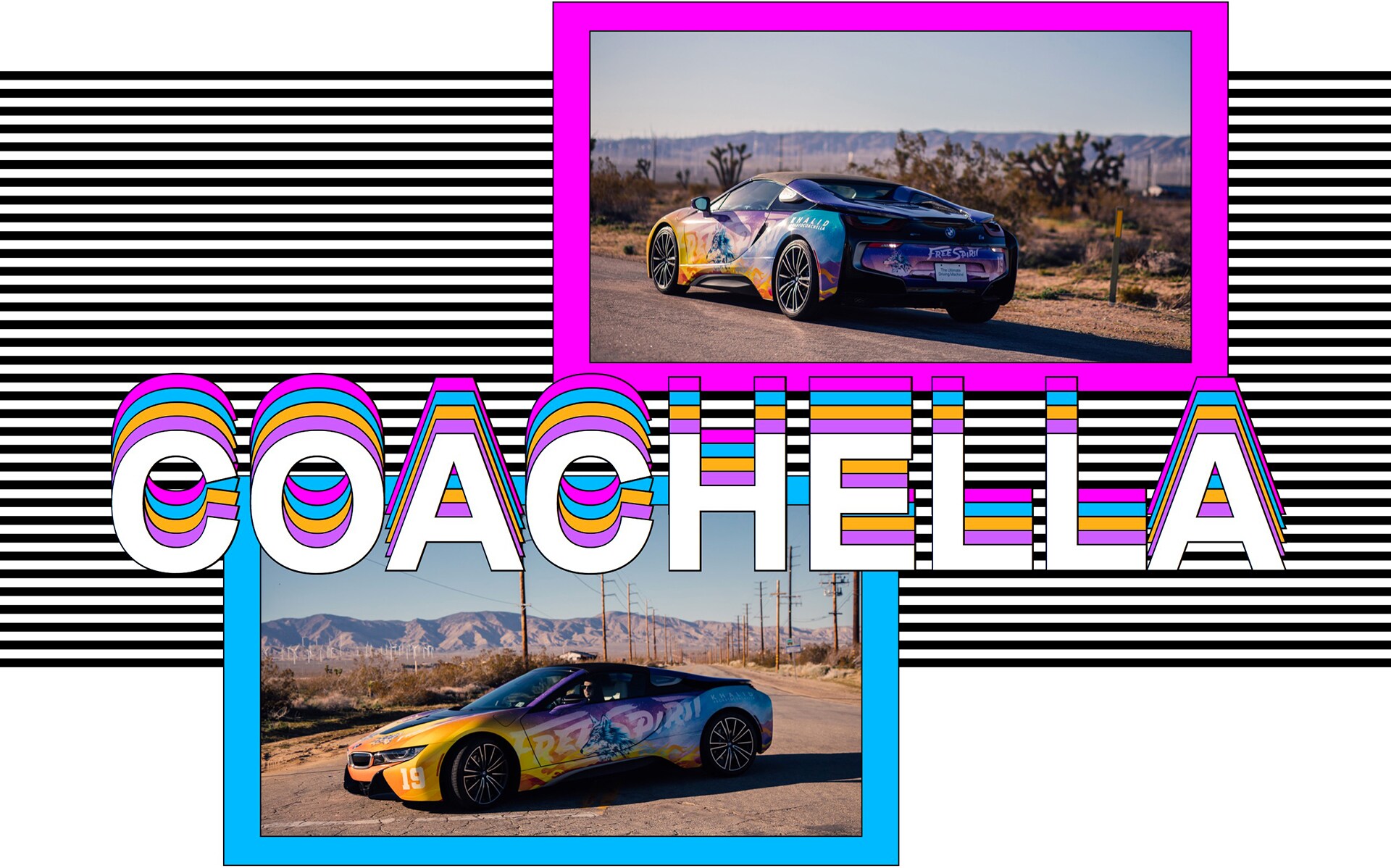 Road trip en un BMW i8 Roadster al festival Coachella