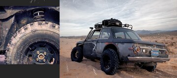 Tout terrain BMW 2002 sur le sable