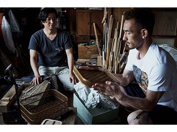 若き竹工芸職人、杉山茂靖さんと中田英寿