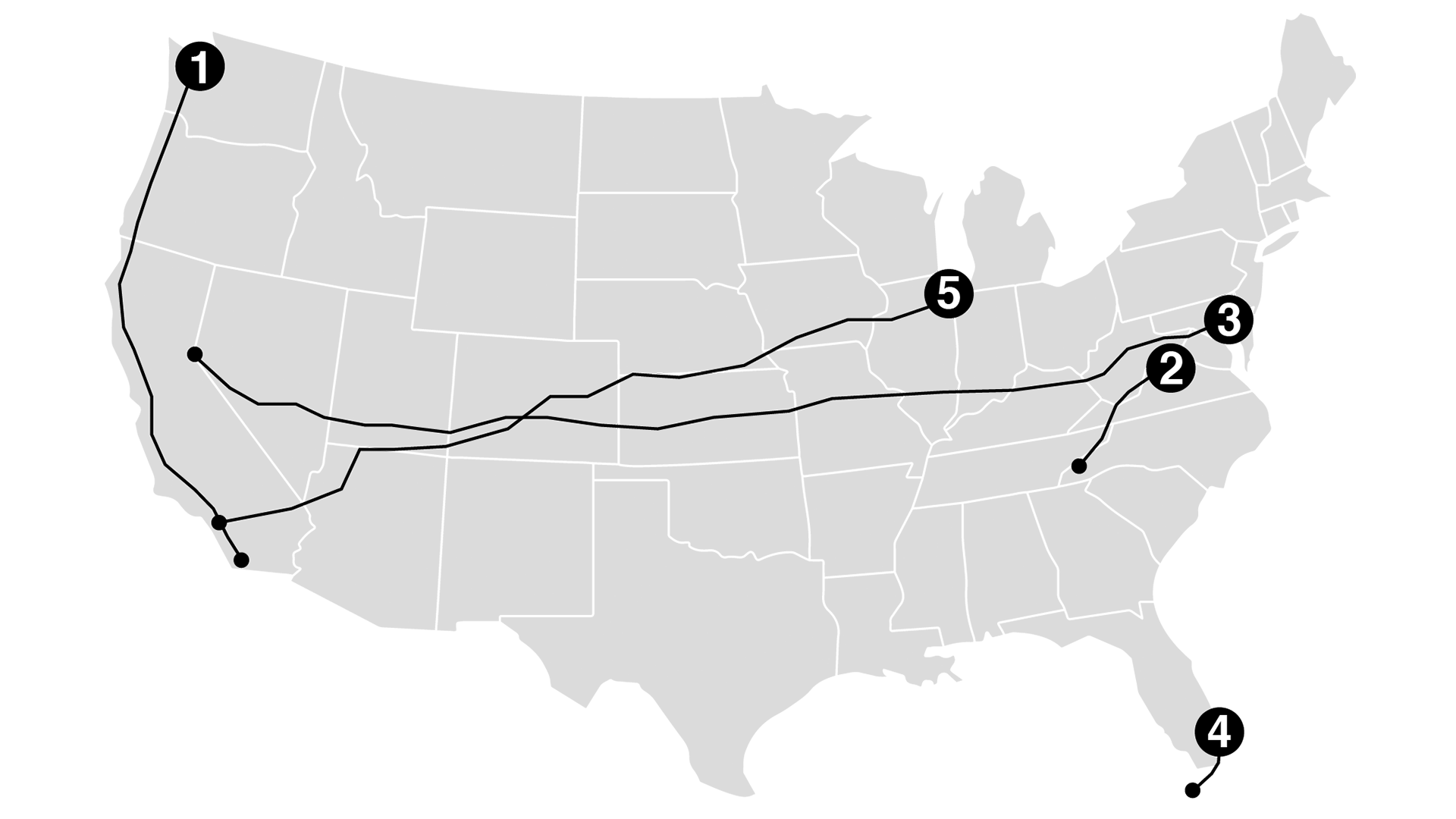 I 5 itinerari stradali più famosi e panoramici di un tour degli USA.