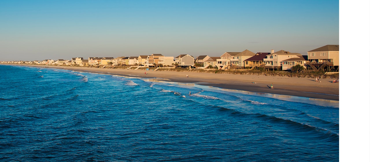 Grand Strand: playas de arena interminables caracterizan la región costera de Carolina del Sur.