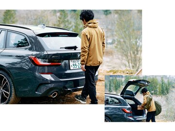 320d xDrive ツーリングなら、大きな荷物の出し入れも楽々!