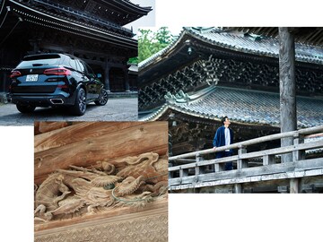 井波彫刻の原点である精巧な彫刻を眺める