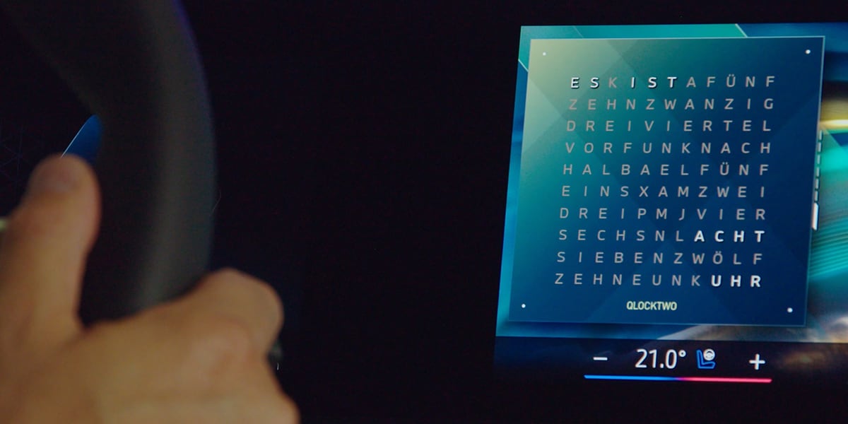 QLOCKTWO: Digital art in the BMW cockpit | BMW.com
