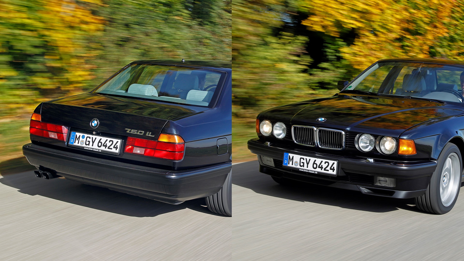 1991 : la BMW Série 7 est la première voiture de série au monde à être équipée de phares au xénon. Cette innovation a défini de nouvelles normes en matière de visibilité et de sécurité. Les feux arrière en forme de L, apparus lors du lancement de cette génération de BMW Série 7 en 1986, ont été créés à partir de deux éléments séparés dont les bords supérieurs se rejoignaient au bord du capot du coffre. Cette conception est devenue un élément de design caractéristique que l’on retrouve sur de nombreux modèles BMW ultérieurs.