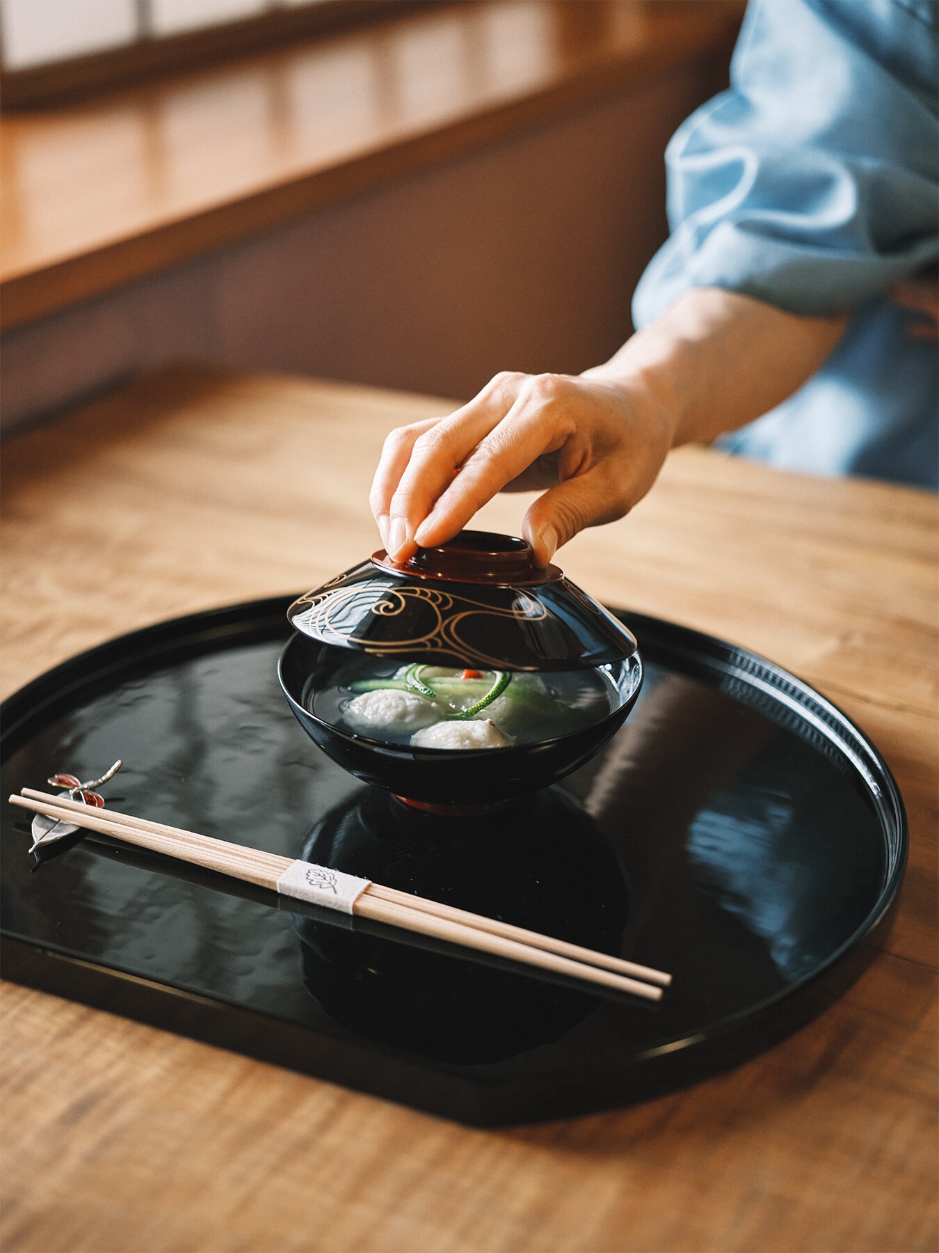 The Kashiwaya restaurant is where precision craftsmanship meets dishes that are in harmony with seasonal ingredients.