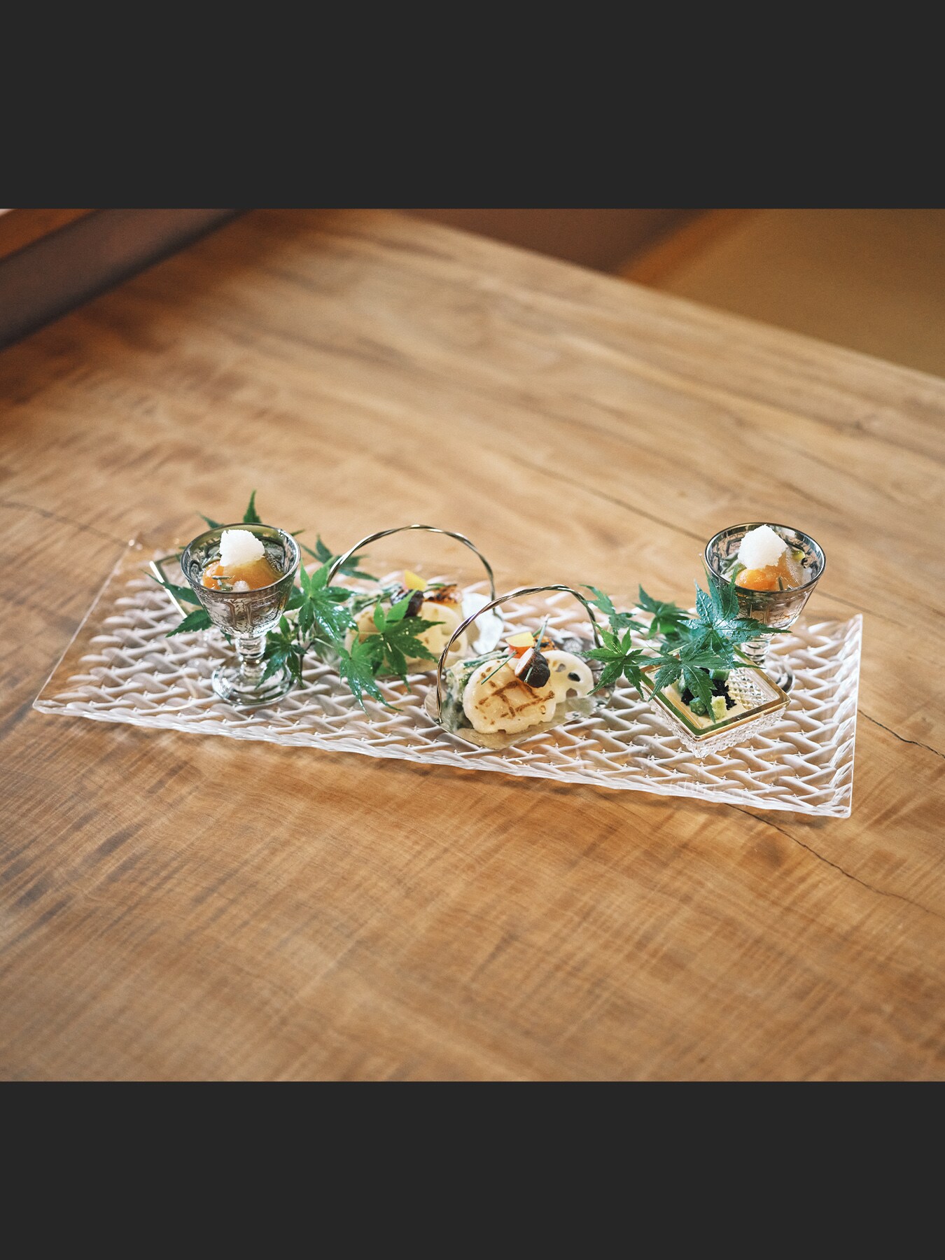 The Kashiwaya restaurant is where precision craftsmanship meets dishes that are in harmony with seasonal ingredients.