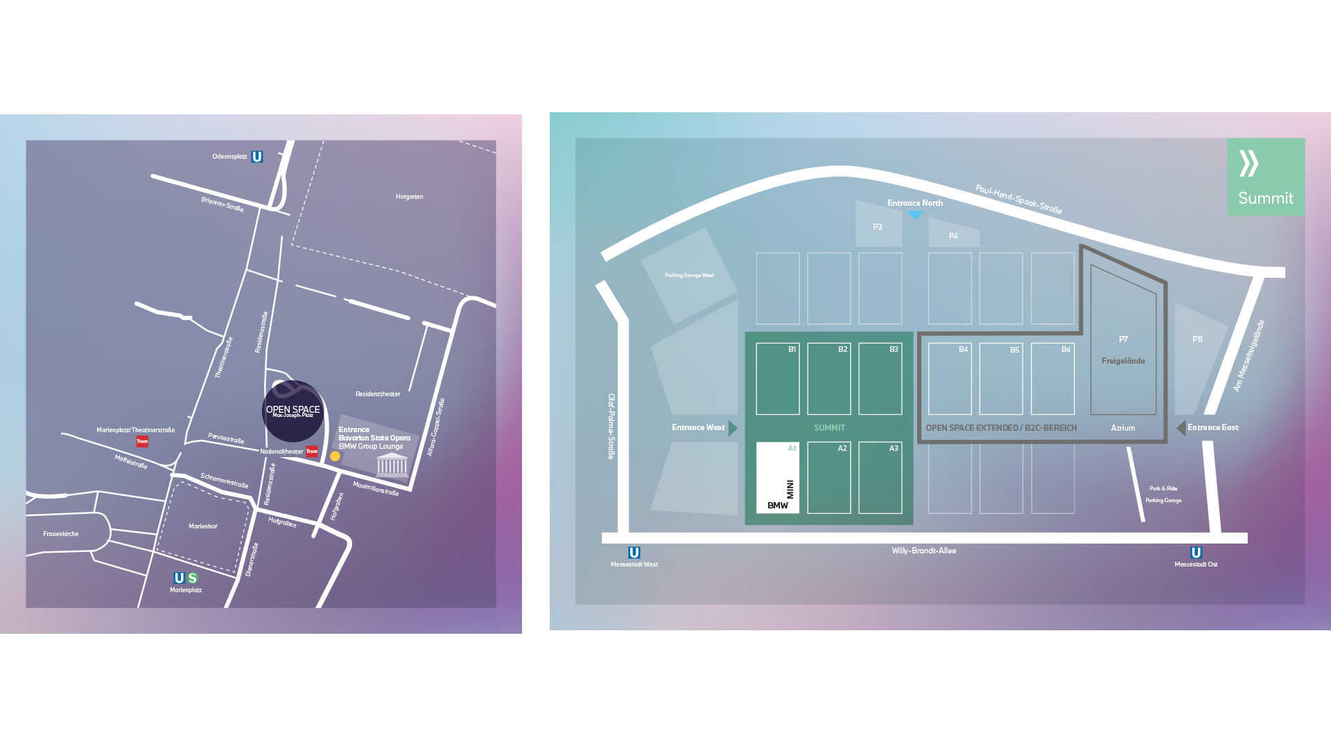 Map of the IAA Mobility summit and the Open Space