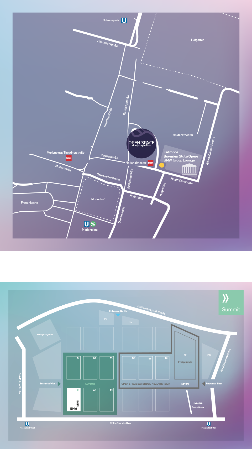 Map of the IAA Mobility summit and the Open Space